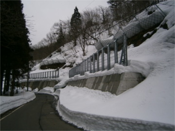 平成27年度町道田沢線(1工区･終点側)雪崩予防柵設置工事