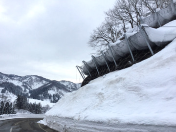 一般国道353号 防安雪災害 葎沢拡幅 雪崩予防柵設置工事