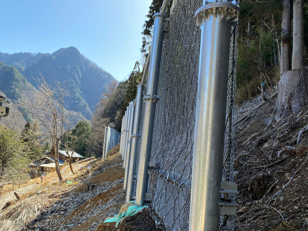 社資(急傾斜地)工事(中津川工区落石防護柵工その2)